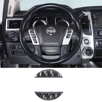 Для Nissan Titan 2016-2023 Наклейка с логотипом рулевого колеса автомобиля из мягкого углеродного волокна, Отделка, Аксессуары для наклеек