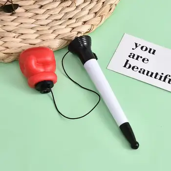 Шариковая ручка в форме кулака, уникальная отскакивающая декомпрессионная ручка, гладкая шариковая гелевая ручка для письма с боксерскими перчатками, забавный дизайн для офиса