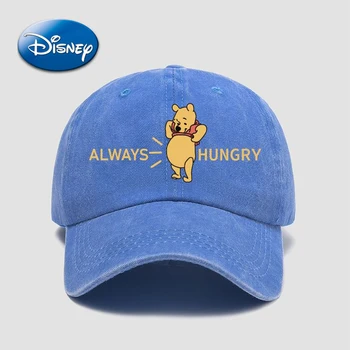 Повседневная шляпа Disney с мишкой Пухом, милые бейсболки с рисунком Винни из аниме, дышащие шляпы от солнца, кепка с козырьком, регулируемые унисекс, подарки для детей