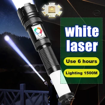 2023 Дальнобойный фонарь Мощные светодиодные фонари Супер яркий фонарик с возможностью подключения по USB Ультра Мощный фонарь Фонарь для кемпинга