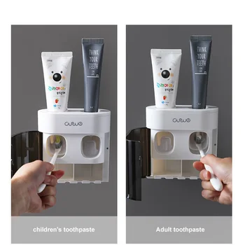 Настенный дозатор зубной пасты, Автоматический пылезащитный держатель для зубных щеток, Полка для хранения Аксессуаров для ванной комнаты, Набор инструментов для соковыжималки