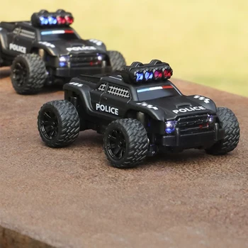 C82 1:76 Внедорожная полицейская машина с дистанционным управлением, гонки на четырех колесах для мальчиков, подарок для детей