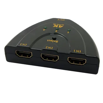 Мини-3-портовый переключатель HDMI 3x1 HDMI-переключатель, 3 входа, 1 выходной разветвитель, порт HDMI для HDTV видео 1080P