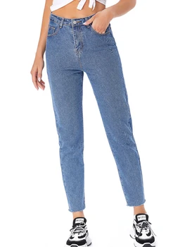 2023 Европейские и американские свободные джинсы женские повседневные джинсовые брендовые высококачественные косые брюки брюки