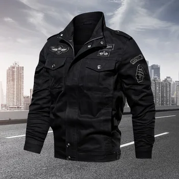 Куртка-бомбер 2023 года, мужское выстиранное хлопчатобумажное пальто, модный тренд, теплые военные инструменты для крутых парней плюс красивая куртка