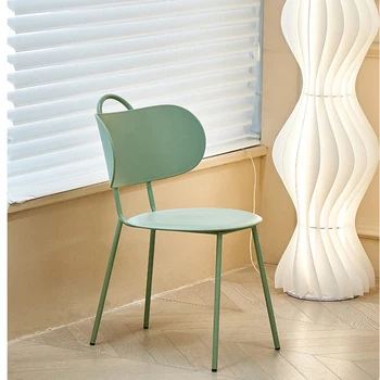 Современные модные Минималистичные Пластиковые стулья для макияжа, обеденный стул со спинкой для ресторана, Балконные стулья, Стулья для гостиной на одного человека