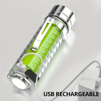 Светодиодный Ручной фонарь Многофункциональный Аварийный фонарик USB Зарядка с регулируемой яркостью Портативный Легкий для наружных аксессуаров