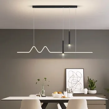 Подвесной светильник для столовой Современный скандинавский светодиодный подвесной светильник для кухни ресторана, домашнего декора, подвесного освещения, люстра для длинного стола