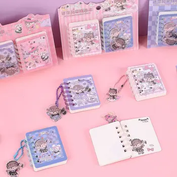Мультяшная Серия Канцелярских Принадлежностей Sanrio Kuromi Melody Mini Share Book Мини-Блокнот Портативный Брелок Для Ключей Мини-Блокнот Канцелярские Подарки
