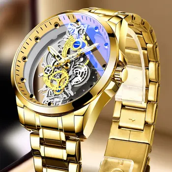Роскошные мужские часы 2023 года, новые мужские кварцевые наручные часы топ-бренда, циферблат из нержавеющей стали, часы в деловом стиле, montre homme