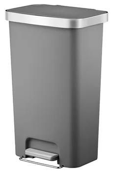 Мусорное ведро на 11,9 галлона, пластиковая подножка на кухонном мусорном ведре, серого цвета