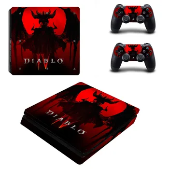 Diablo PS4 Тонкая наклейка для кожи, защитная наклейка для консоли и контроллера, Виниловая