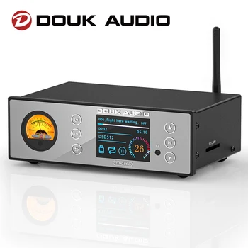 Douk Audio C100 PRO Hi-res ESS9038 Предусилитель Цифровой Bluetooth 5.0 Ресивер S/PDIF COAC/OPT Адаптер Стример Плеер DSD512