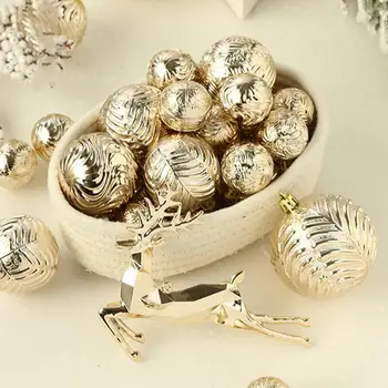 Елочные украшения Сверкающие Небьющиеся Рождественские украшения Шампанские золотые декоративные шары для праздника в домике на дереве