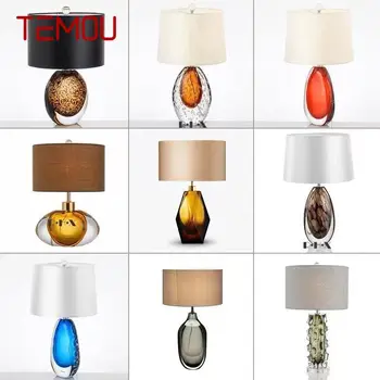 Настольная лампа TEMOU Nordic Glaze Современное Искусство Гостиная Спальня Кабинет Отель LED Индивидуальность Оригинальность Настольная лампа