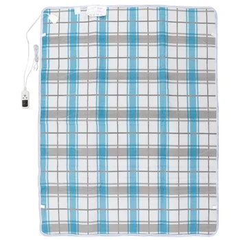 Клетчатое одеяло с подогревом, электрическое одеяло с подогревом, приятный для кожи Замшевый Интеллектуальный термостат для общежития для студентов