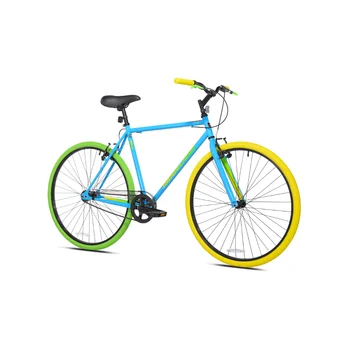 Мужской гибридный велосипед Ridgeland Kent 700C, дорожный велосипед синего/зеленого цвета