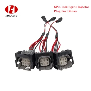 Hwaut 6Pin Smart Интеллектуальный Инжекторный Штекер Для Denso Injector Plug Cable Adapter23670-11030