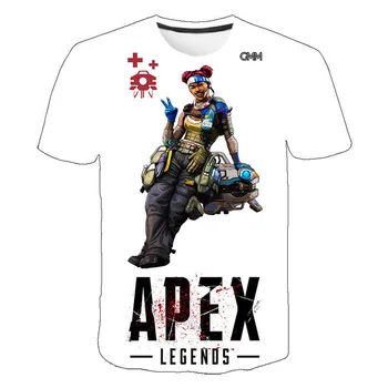 Футболка Apex Legends Для мужчин, женщин, детей, летняя уличная одежда, крутая футболка с 3D-принтом для мальчиков и девочек, детские топы, тройники с коротким рукавом