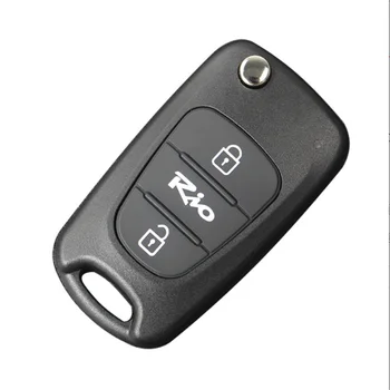 DAKATU 5ШТ Пустой чехол для дистанционного ключа автомобиля для Hyundai RIO с 3 кнопками Откидной складной чехол для дистанционного ключа