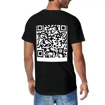 Новая футболка с QR-кодом Rick Roll, летняя одежда, футболки, милые топы, мужские футболки с графическим рисунком, большие и высокие
