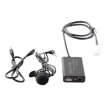 Автомобильный адаптер USB AUX Bluetooth для цифрового музыкального CD-чейнджера Toyota (6 + 6) Pin Camry Corolla RAV4 Yaris
