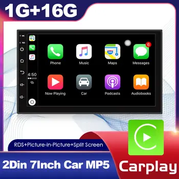 Автомагнитола Android 10 с 2 Din, мультимедийный плеер, универсальный 7-дюймовый автомобильный стерео Carplay, WiFi, GPS, автомобильный MP5-плеер