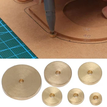 Инструменты для изготовления кожи 6 штук Кожаный латунный набор для разметки круглых линий DIY Инструменты для ручного изготовления