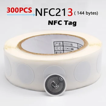 300 шт./лот NFC-Метка NFC213 Label 213 Наклеек Теги Значки Этикеточная Наклейка 13,56 МГц для huawei share ios13 personal automation short