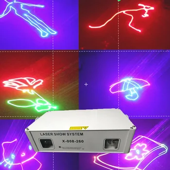 новый лазерный RGB для вечеринок мощностью 2000 МВт с 2 отверстиями, анимированный лазерный DJ-проектор, диско-светодиодная подсветка (голосовое + DMA) управление