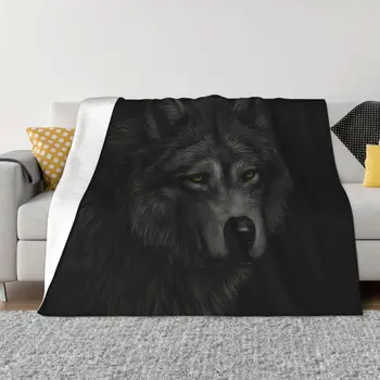 Волк, Крутое Красивое одеяло с животными, теплые уютные декоративные покрывала для кровати, для декора спальни