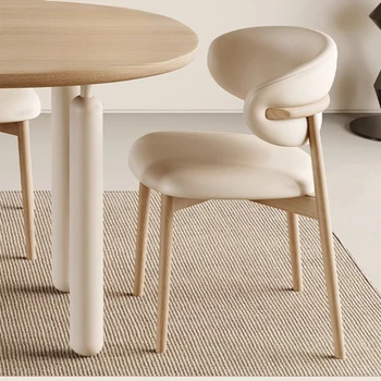 Роскошные деревянные обеденные стулья Дизайн гостиной Простые обеденные стулья со спинкой Комфортные Одноместные Muebles Мебель для салона Hogar QF50DC