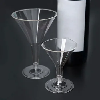 6ШТ коктейльных винных стаканчиков, конусообразных пластиковых стаканчиков для питья, защищающих от падения, Бокалов, свадебных бокалов для тостов, принадлежностей для вечеринок