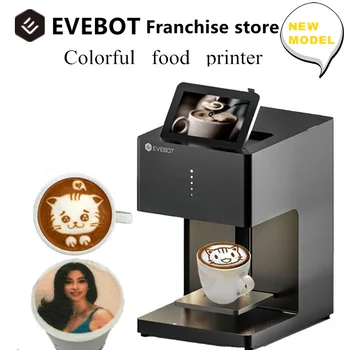 EVEBOT 3d Latte Art Кофейный принтер Автоматическая печать продуктов Напитков Селфи Подключение Wi-Fi Печать Картриджей со Съедобными чернилами