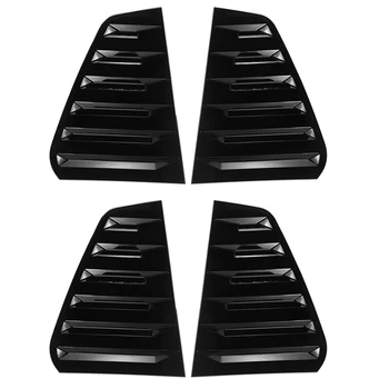 2X Жалюзи на заднее боковое стекло автомобиля, для Golf 7 R MK 7 7.5 2013-2020 Жалюзи в гоночном стиле, крышка вентиляционного отверстия, черный