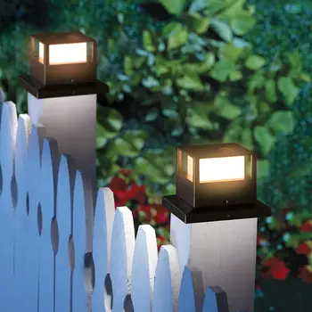 Светодиодный светильник на солнечной Колонне, Настольная лампа на открытом Воздухе, Водонепроницаемый Декор Для сада Виллы
