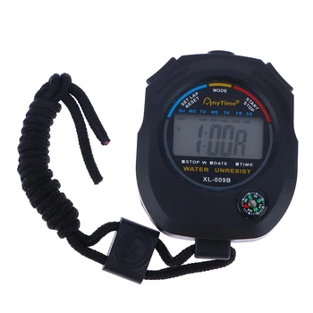 Цифровой секундомер XL-013 Хронограф с браслетом Будильник AM PM 24-часовые часы для бегунов