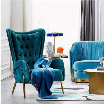 Обеденный стул для одного человека, повседневный диван lazy person, дизайнерский легкий роскошный одноместный стул с высокой спинкой