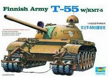 00341 Модель статической брони Trumpeter DIY 1/35 ФИНСКИЙ АРМЕЙСКИЙ танк T-55 W/KMT-5 TH06742-SMT2