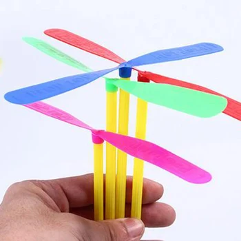 100шт Забавный ручной толчок в форме стрекозы, летающий пропеллер, спортивная игра на открытом воздухе, детские летние игрушки, подарок для детских вечеринок