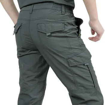 Мужские осенние повседневные легкие брюки, водонепроницаемые, быстросохнущие товары, Походный костюм, Тактические дышащие брюки M-4XL
