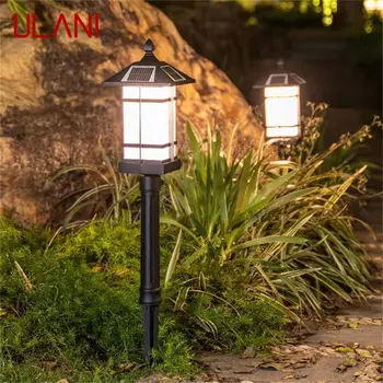 Классическая уличная лампа для газона ULANI, черный Светодиодный Водонепроницаемый солнечный дом для украшения сада на дорожке виллы